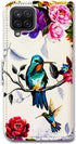 Case for Galaxy A12, Hummingbird in Flowers Bird Leather Flip Phone Case Wallet Cover with Card Slot for Samsung Galaxy
