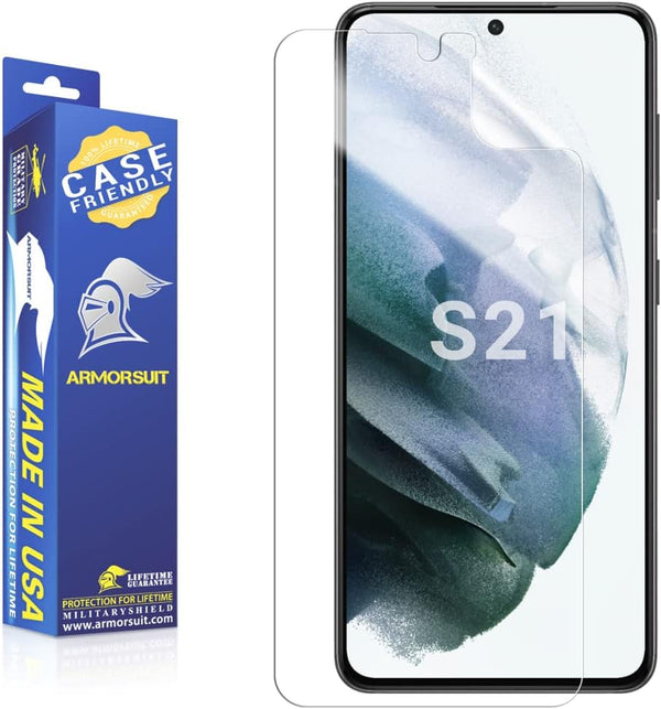 ArmorSuit 2 Pack Screen Protector for Samsung Galaxy S21 (6.2-INCH), MilitaryShield HD Clear Film, Case Friendly