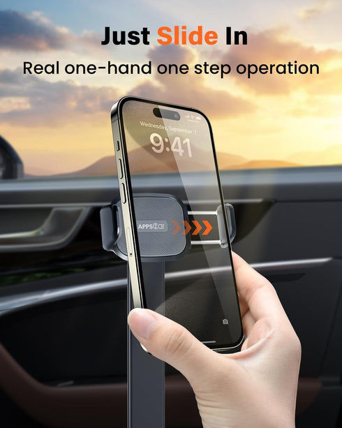 APPS2Car Cup Holder Phone Holder Mount for Car, 2-in-1 Fast-Squeeze Installation, Adjustable Height One-Hand Operation