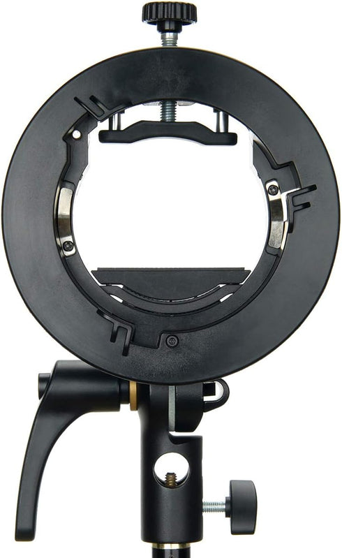 Godox S2 Speedlite S-Type Bracket Bowens Mount for Godox V1 AD200Pro AD400Pro, Precise Tilt Control and Umbrella Mount