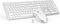 Wireless Keyboard and Mouse Combo, Full Size Slim Thin Wireless Keyboard with Numeric Keypad (White & Silver)