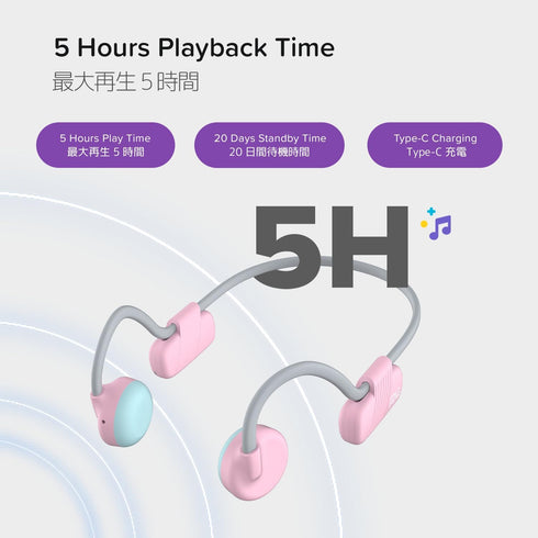 myFirst Bone Conduction Headphones (Lite Version) Wireless Headphone for Kids with Built-in Microphone for Online