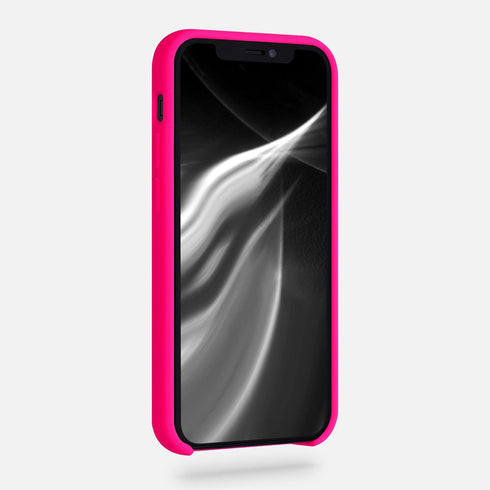 kwmobile Case for Apple iPhone 12 mini, TPU Silicone Phone Cover with Soft Finish in Neon Pink