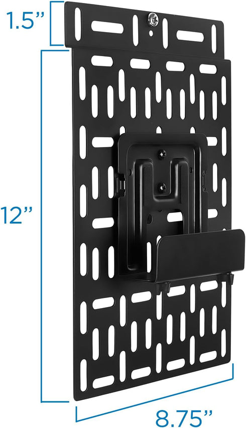 Mount-It! Cable Box Mount Behind TV | Adjustable Universal Mounting Bracket for Streaming Devices, Router, Modem, DVD |