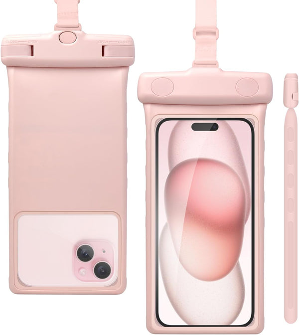 wellhouse Waterproof Phone Pouch Case, 3D Stereoscopic 7" Waterproof Cell Phone Dry Bag for iPhone 15/14/13, IPX8 Earl