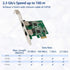 Syba Dual 2.5 Gigabit Ethernet PCI-E Network Expansion Card, RJ45 LAN Adapter, Low Profile Bracket