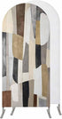 Jnbasdffb Abstract Geometric Wedding Arch Cover, Stretchy Spandex Arch Backdrop Stand Covers 7.2