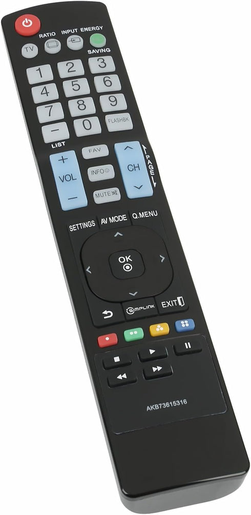 AKB73615316 Replace Remote for LG Plasma TV, Fits 37LS5600, 47LS4600, 50PA4500, 55LS4600, 60PA5500, 32LS5600, 42LS5650,