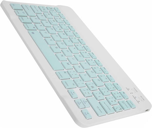Hilitand 10 inch Bluetooth Keyboard, Ultra-Thin Ergonomics Scissor, 5 Million Click, Quiet Key, Metal Texture