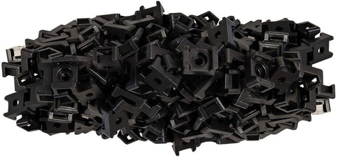 GTSE 100 Pack Black Screw Mounts, Saddle Type Zip Tie Anchors for Zip Ties Up to 0.2" Wide