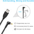 GINTOOYUN USB to DC Power Cable, USB 2.0 Male to 90 Degree Angle DC5525 Male Power Extension Charge Cord for LED Strip,