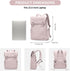 Women’s Waterproof Laptop Backpack for 15.6 Inch Notebook, Travel Commute College (Dusty Pink)