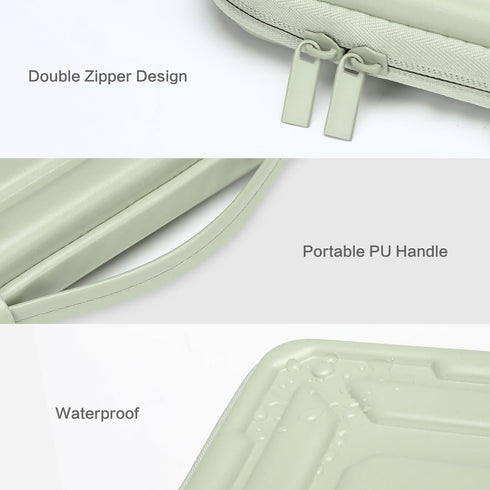 MOSISO Waterproof Laptop Shoulder Bag for MacBook Pro 14 inch 2023/2022/2021, Shockproof Carrying Case, Antique Green