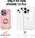 Compatible with iPhone 15 Pro Case 6.1" - Heavy-Duty Shockproof Military-Grade Rugged Cover with Ring Stand, Glass Screen Protector & Camera Lens Protector (Pink)