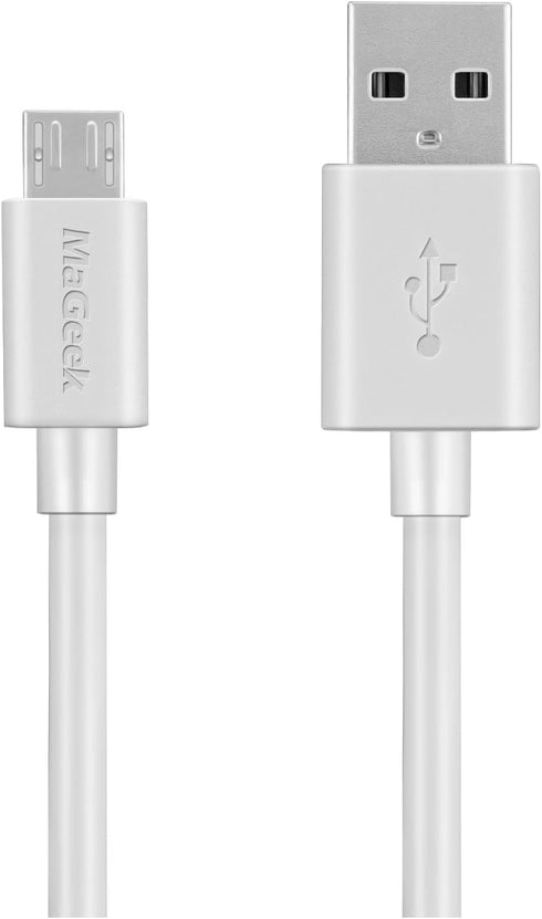 Premium 10ft Micro USB Cable - High Speed USB 2.0 A Male to Micro B for Samsung, HTC, LG, Google & More (White)