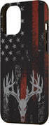 iPhone 12 Pro Max Case - American Flag Whitetail Deer Buck Hunting USA FLAG Hunter