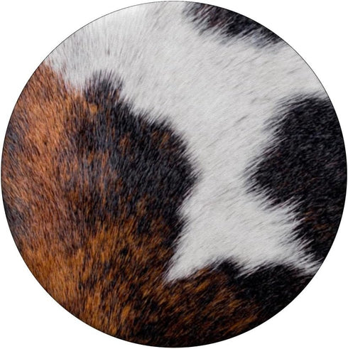 Cowhide Skin Spots with Black Brown White Farm Animal Skin PopSockets Standard PopGrip: Swappable Grip for Phones &