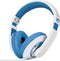 rockpapa Comfort Kids Headphones for School, Lightweight Over-Ear Wired 3.5mm for Boys Girls Teens, Travel White/Blue