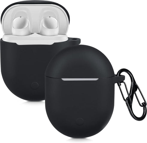kwmobile Silicone Cover Holder Case for Xiaomi Redmi Airdots 3 Pro/Buds 3 Pro - Black