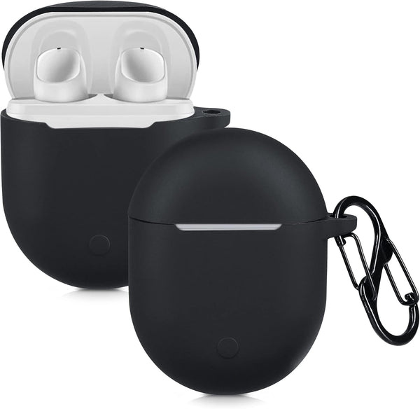 kwmobile Silicone Cover Holder Case for Xiaomi Redmi Airdots 3 Pro/Buds 3 Pro - Black