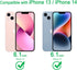 JJGoo Translucent Blue Clear Case for iPhone 14, Soft Shockproof Protective Slim Thin Phone Bumper Cover