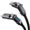 pzoz 4-in-1 USB C Fast Charging Cable - Multi USBC Charger Combo with LED Display for iPhone 16/15/14 Pro Max