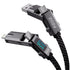 pzoz 4-in-1 USB C Fast Charging Cable - Multi USBC Charger Combo with LED Display for iPhone 16/15/14 Pro Max