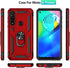 Heavy Duty Case for Moto G Power 2020 with Screen Protector, Magnetic Kickstand, 16ft Drop Tested, Red