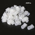 200 Pcs White Nylon R-Type Cable Clamps 3/16" Plastic Wire Clips Fasteners for Wire Management