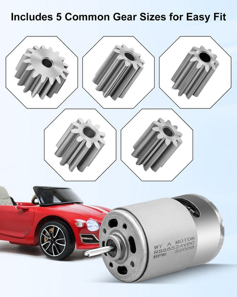WUMZIJ 2 18V 24V RS555 35000RPM Pcs Electric Motor Drive Engine for Power Wheel High-Speed Motor Gearbox Accessories