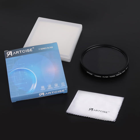 ARTCISE ND2-400 (72mm) Variable ND Filter HD Optical Glass, Anti-Glare, Ultra-Thin Frame, Precision Threads, Adjustable