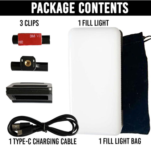Marmae 78 3000mAh, 3 Selfie Light for iPhone LED Rechargeable Clip-On Phone Light, Modes, Won't Cover Camera