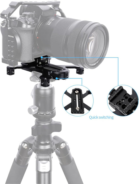 NICEYRIG Camera Quick Release Plates | ARCA-Swiss Standard Kit for DJI Stabilizer/Tripod with Clamp & QR Plate