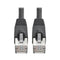 Tripp Lite Cat6a Snagless Shielded STP Patch Cable, 10G-Certified, PoE, Black M/M 1ft