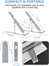 Adjustable Aluminum Laptop Stand, Foldable Portable Holder with Anti-Slip Silicone Pad for 10-15.6 Tablets
