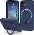 Vanxiliiy Compatible with iPhone 12 Case with Stand, Slim Premium Liquid Silicone Phone