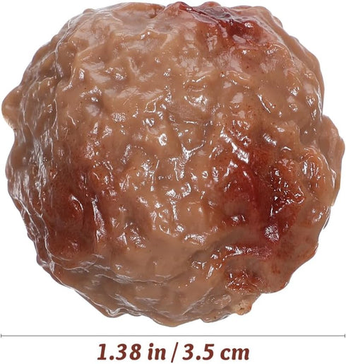 8 1.38 Inch Artificial Lifelike Beef Meatball Model Pieces PVC Fake Food Props for Kitchen Decoration Photography