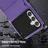 Wallet Case for Samsung Galaxy A54 5G, 4-Card Holder Slot, Shockproof Hybrid Heavy Duty Protection, Purple