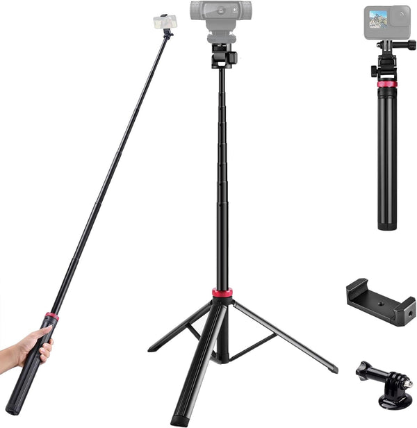 AceTaken 81'' Webcam Floor Tripod Stand Holder for Logitech C920/MX Brio 4K/C922/C930/Brio 500/StreamCam