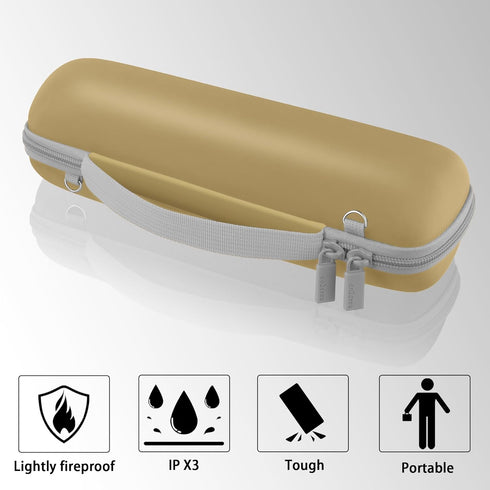 co2CREA Hard Protective Case for Beats Pill Wireless Bluetooth Speaker with Shoulder Strap, Champagne Gold