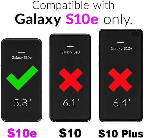 Asuwish Phone Case for Samsung Galaxy S10e, Slim Protective Silicone Cover with Tempered Glass Screen Protector, Navy
