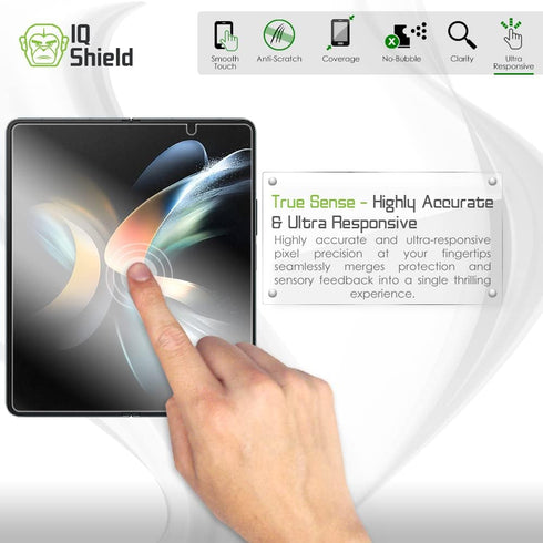 Samsung Galaxy Z Fold 4 IQShield Screen Protector (2-Pack) - Anti-Bubble Clear TPU Film for Ultimate Protection.