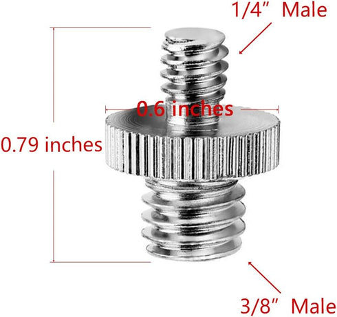 3 Pieces 1/4" 3/8" Tripod Screw Converter Adapter for DSLR Camera, Tripod, Shoulder Rig, Lighting Equipment, Camera
