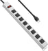 JUNNUJ Metal 8 Outlet Power Strip, Mountable Heavy Duty Power Strip, 1200J Surge
