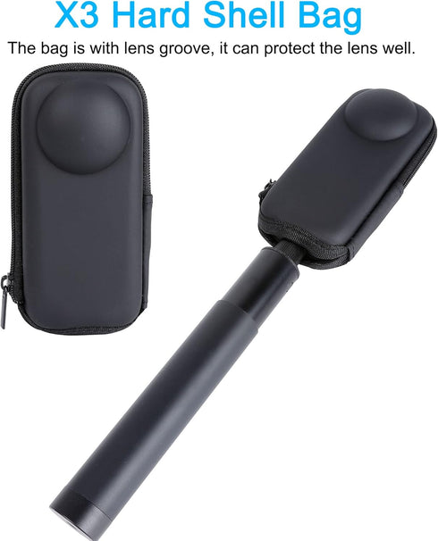 PellKing Camera Protective Accessories Kit for Insta360 X3, Bundle with Lens Guard and Screen Protectors