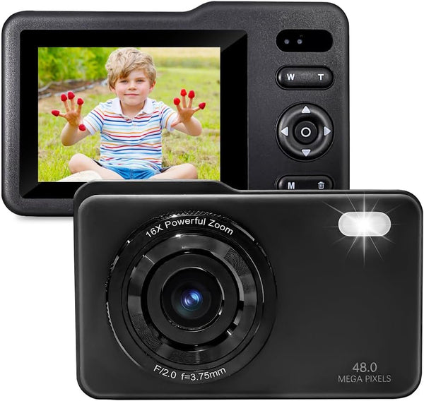 KSO.JLOKN Digital Camera, Dummy Camera for Kids with 64GB Card FHD1080P 16x Zoom