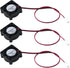Antrader 3-Pack 12V 0.1A 2Pin Mini Brushless Cooling Fan - 25mm x 25mm x 10mm
