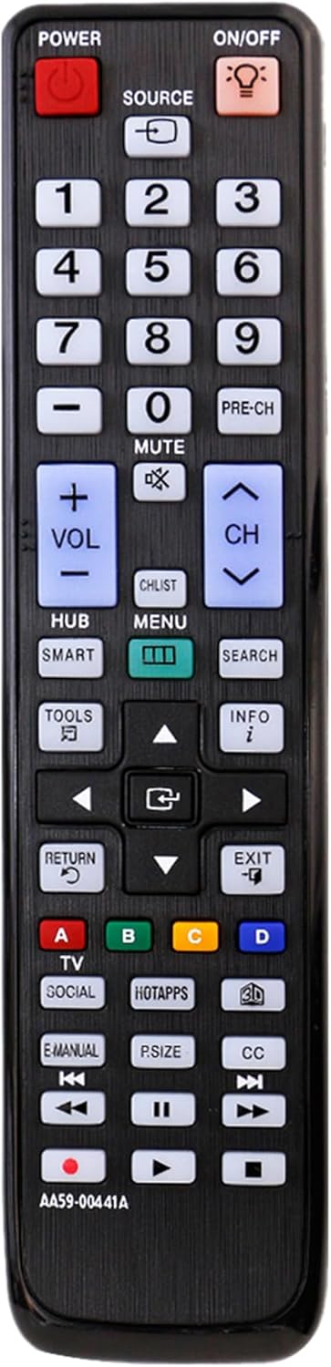 AA59-00441A Replaced Remote for Samsung LCD LED HDTV TV Models AA59-00463A, AA59-00444A, AA59-00477A
