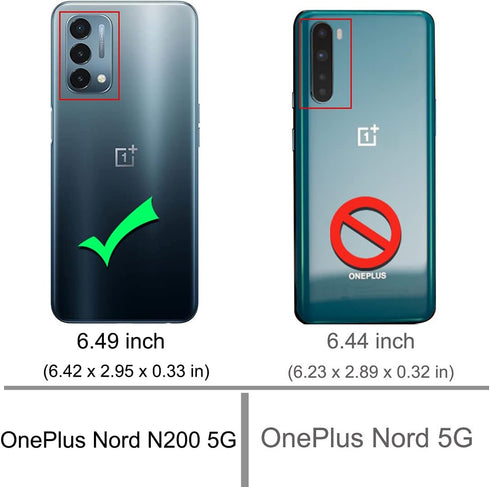 Osophter for Oneplus Nord N200 5G Case, Clear Transparent TPU Shock-Absorption Cover with 2pcs Screen Protector (Big