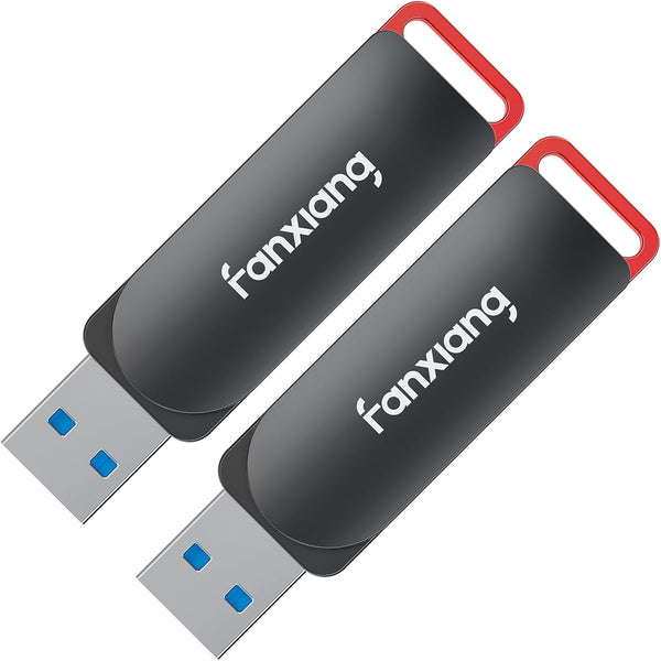 fanxiang 2 Pack 128GB USB Flash Drive, Metal Thumb Drives, USB 3.2 Up